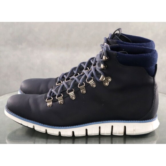 Cole Haan Zero Grand  $160 Men's Hiker Boots Size 9 Leather Blue C31399 - Picture 2 of 12